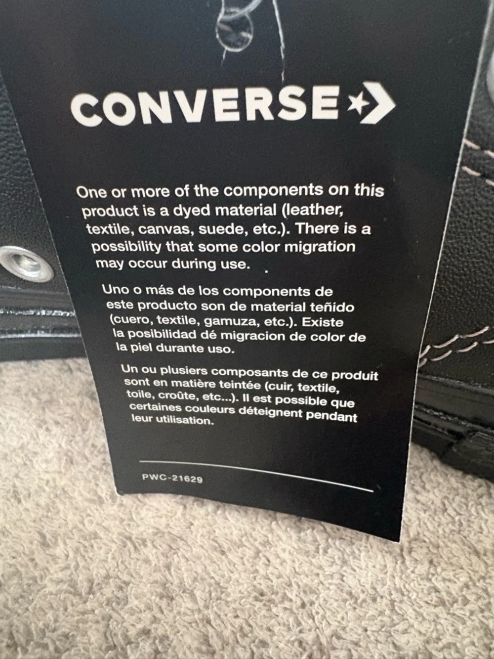 Converse Chuck Taylor All Star By You Black Leather Custom Low Top Men’s 9 NWT - Picture 13 of 14